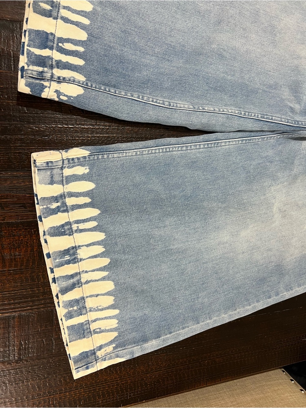 Pilcro And The Letterpress Wide Leg Crop Bleach Hem Jeans Size 31 - Picture 13 of 16